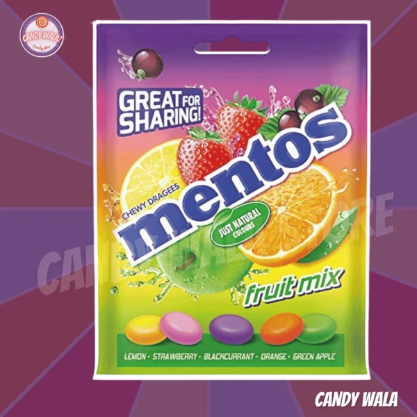 Mentos Mix Fruit – 5 Rolls of Fruity Chewy Candies- Candywala store